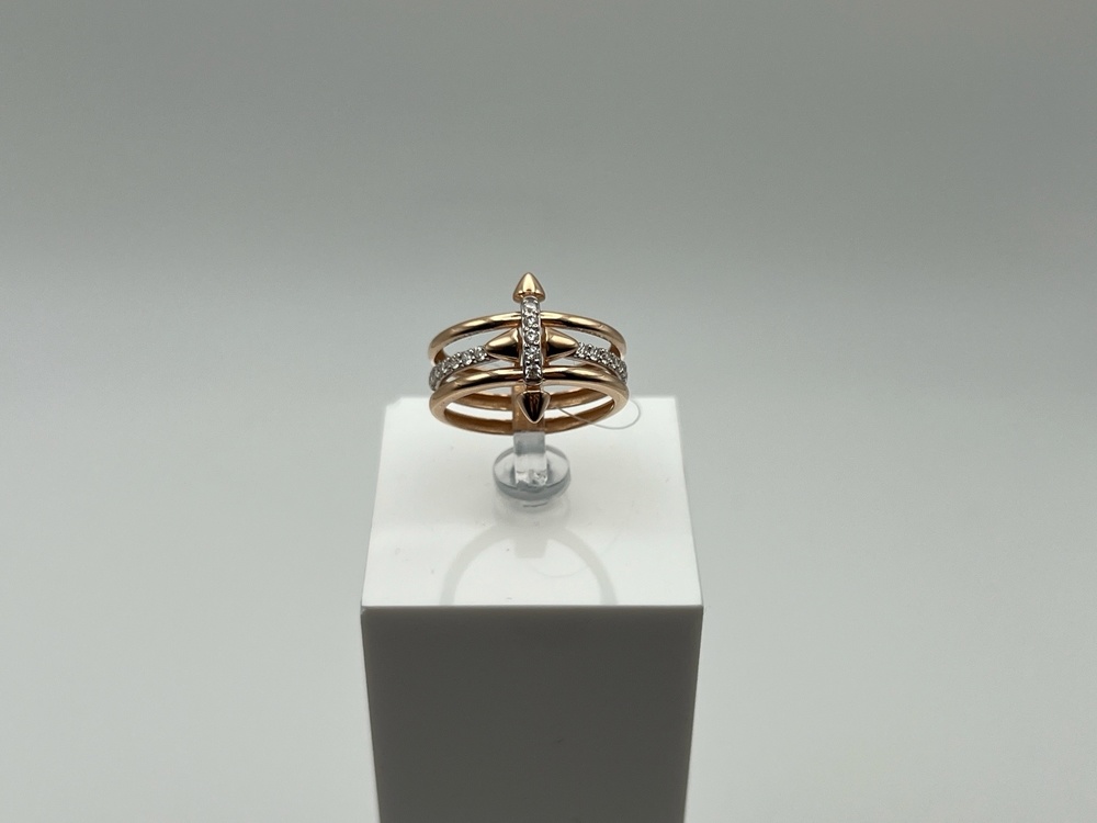 КОЛЬЦО С КАМНЯМИ (Au 585)