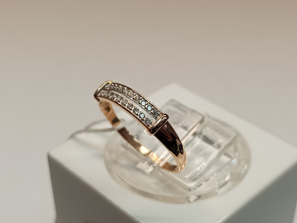 КОЛЬЦО С КАМНЯМИ (Au 585)