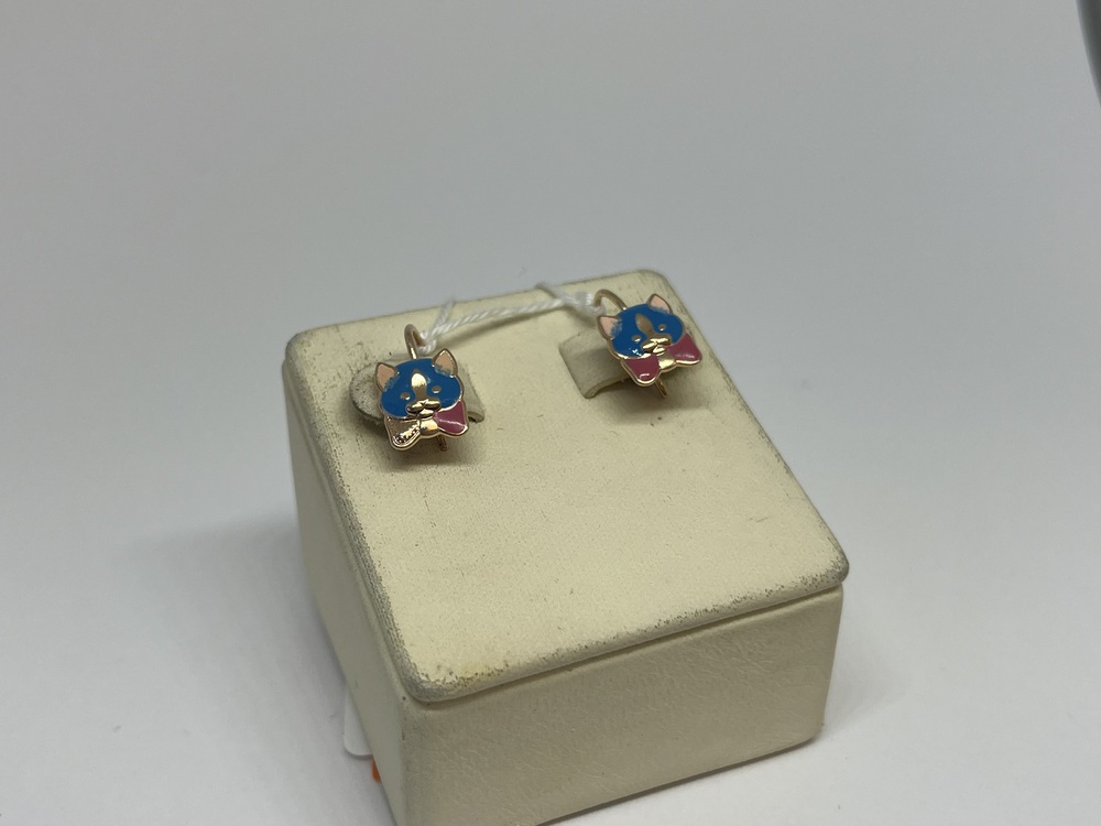 СКМИ585 СЕРЬГИ С КАМНЯМИ (Au 585)