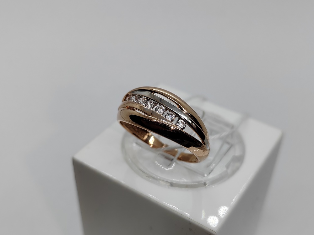 КОЛЬЦО С КАМНЯМИ (Au 585)