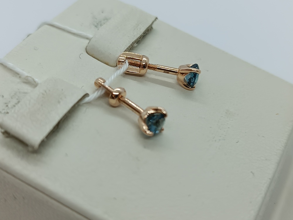 51-322-01692-3 СЕРЬГИ ПУСЕТЫ с камнем (Au 585)