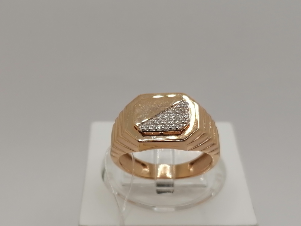 ПЕЧАТКА С КАМНЯМИ (Au 585)