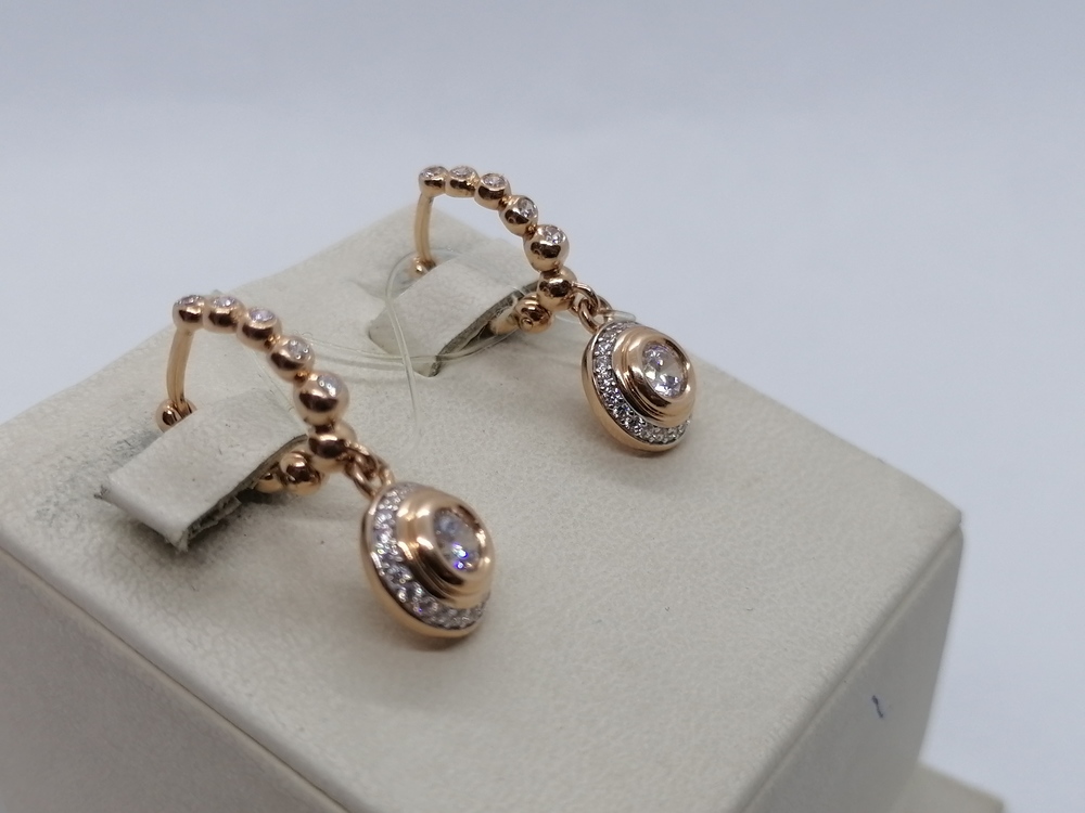 СЕРЬГИ С КАМНЯМИ (Au 585)