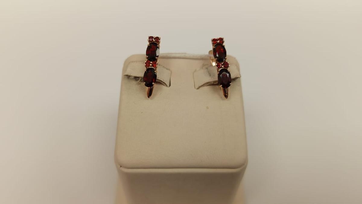 СКМИ585 СЕРЬГИ С КАМНЯМИ (Au 585)