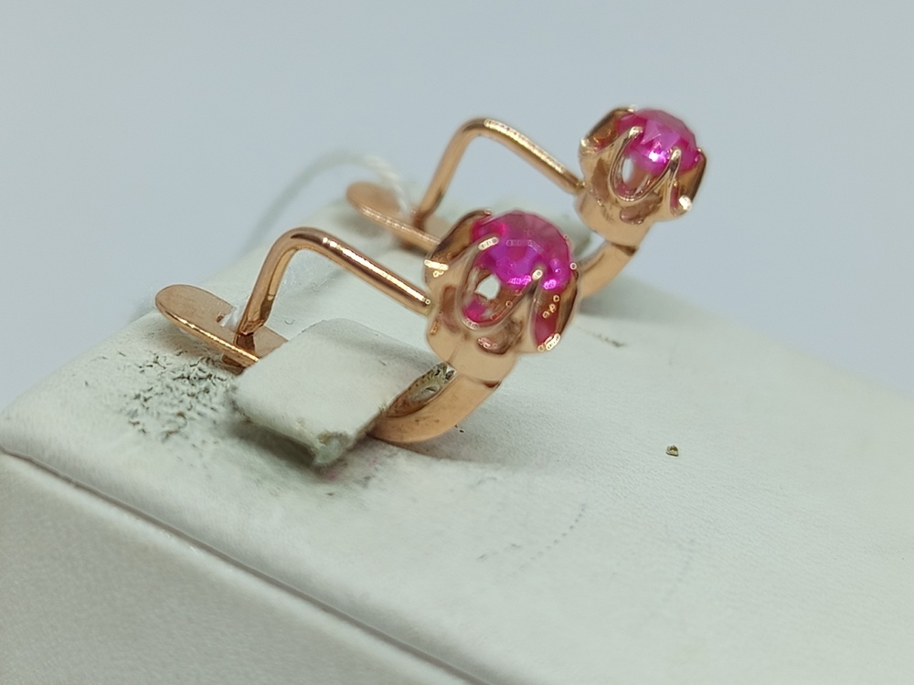 СЕРЬГИ С КАМНЕМ (Au 585)