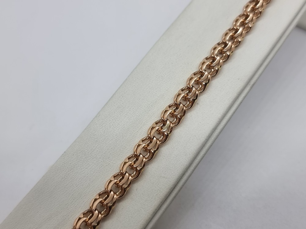 БЛБ585 БРАСЛЕТ ПОЛНОВЕСНЫЙ Бисмарк (Au 585)