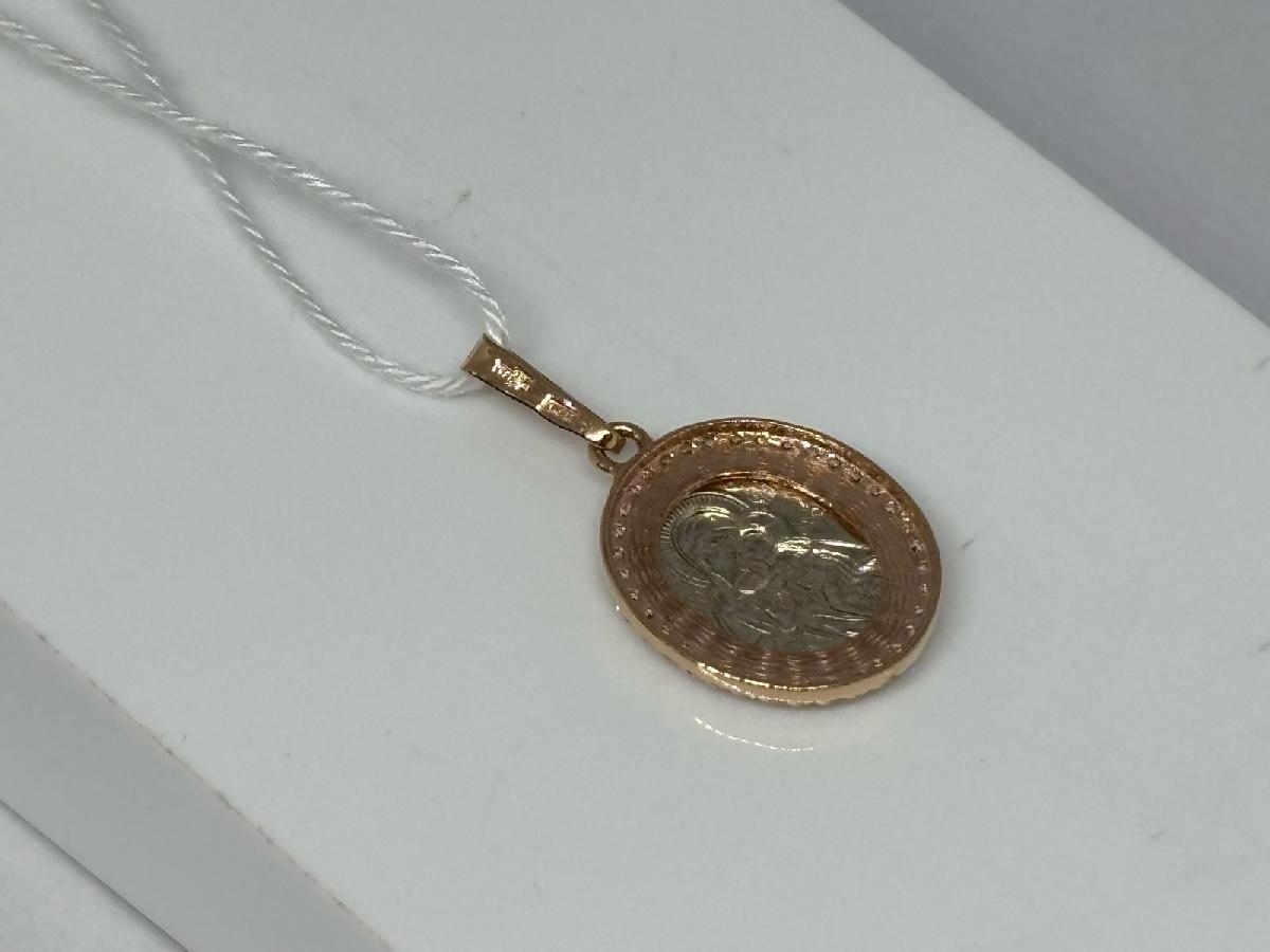 ПОДИКИ585 ПОДВЕСКА ИКОНА С КАМНЯМИ (Au 585)