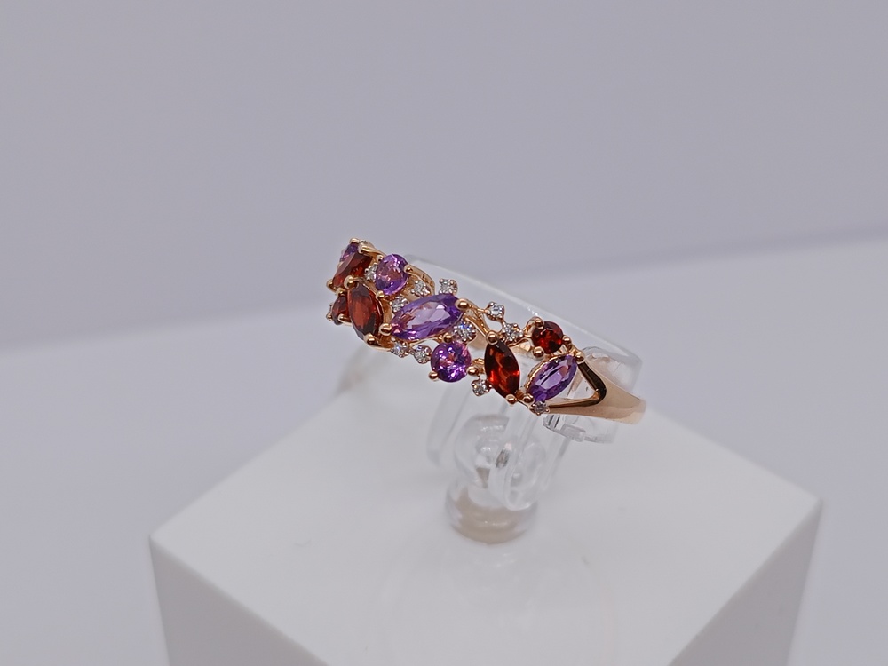 КОЛКМИ585 КОЛЬЦО С КАМНЯМИ (Au 585)