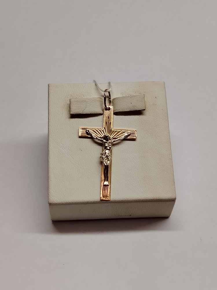 ПОДКБК585 ПОДВЕСКА КРЕСТ БЕЗ КАМНЯ (Au 585)