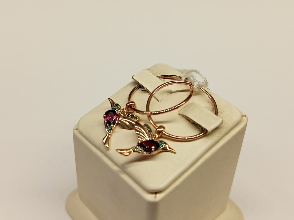 СКМИ585 СЕРЬГИ С КАМНЯМИ (Au 585)