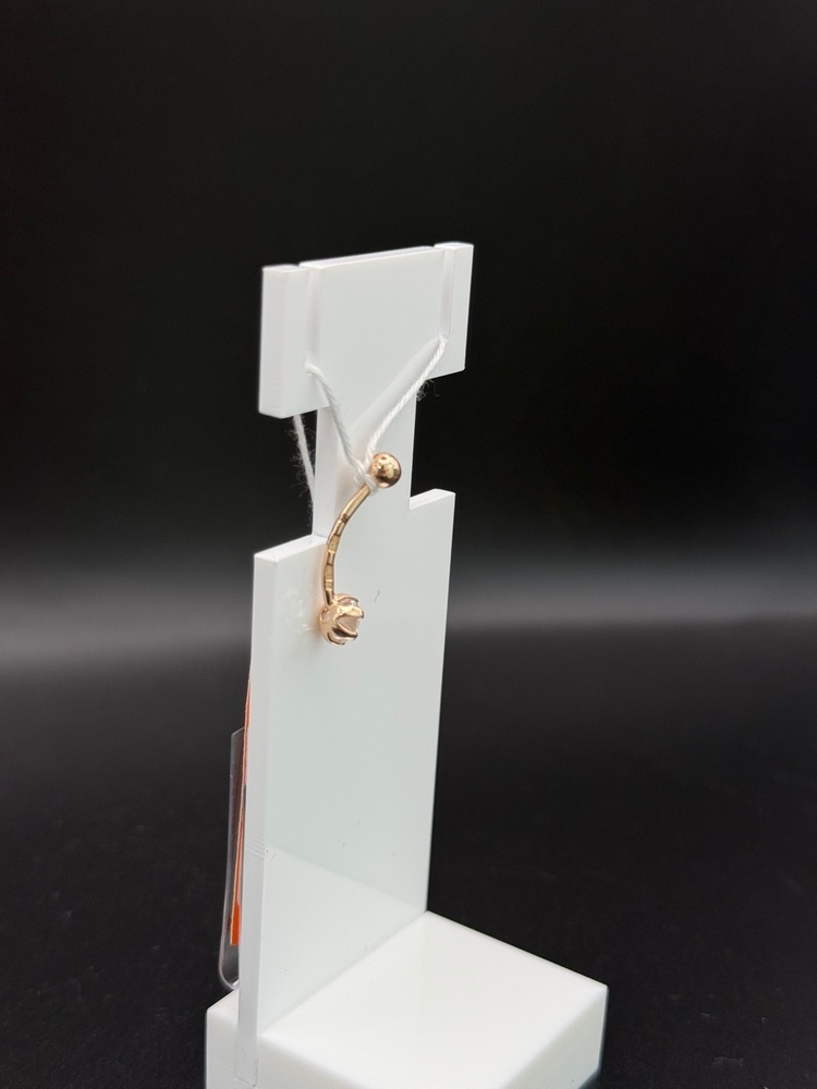 ПИРСИНГ В ПУПОК с камнем (Au 585)