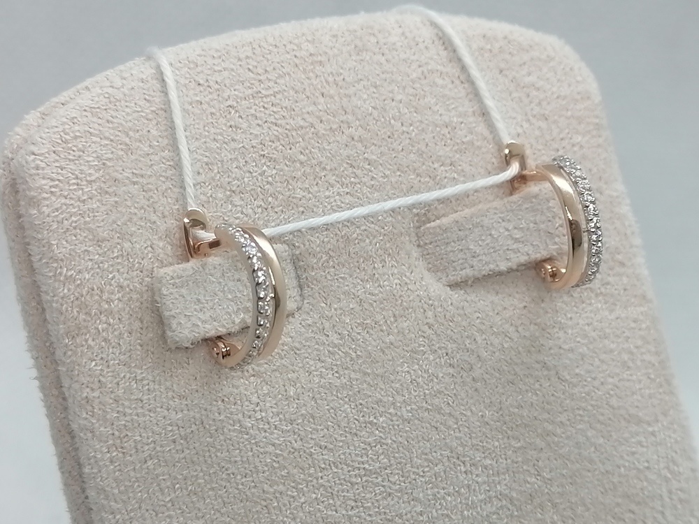 СКМИ585 СЕРЬГИ С КАМНЯМИ (Au 585)