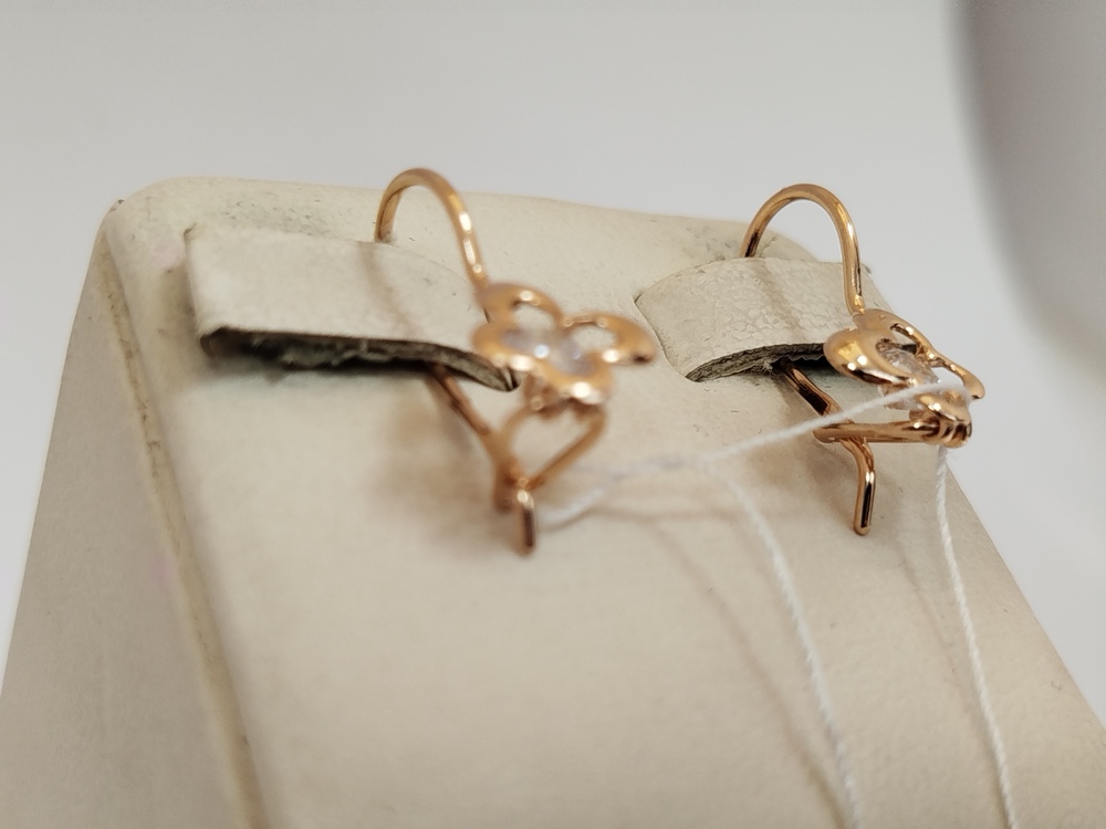 СЕРЬГИ С КАМНЕМ (Au 585)