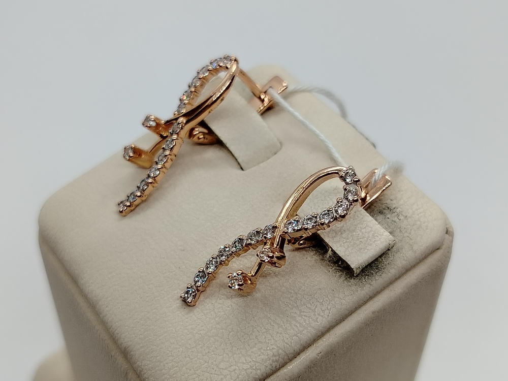 СКМИ585 СЕРЬГИ С КАМНЯМИ (Au 585)