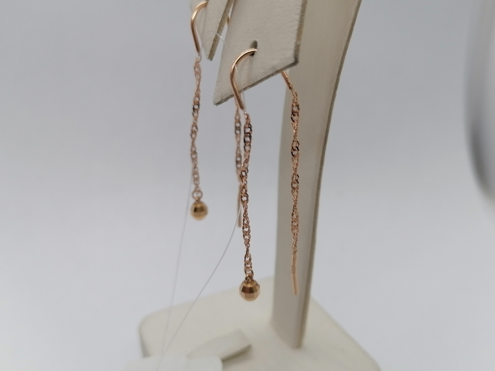 СЕРЬГИ ПРОДЕВКИ без камня (Au 585)