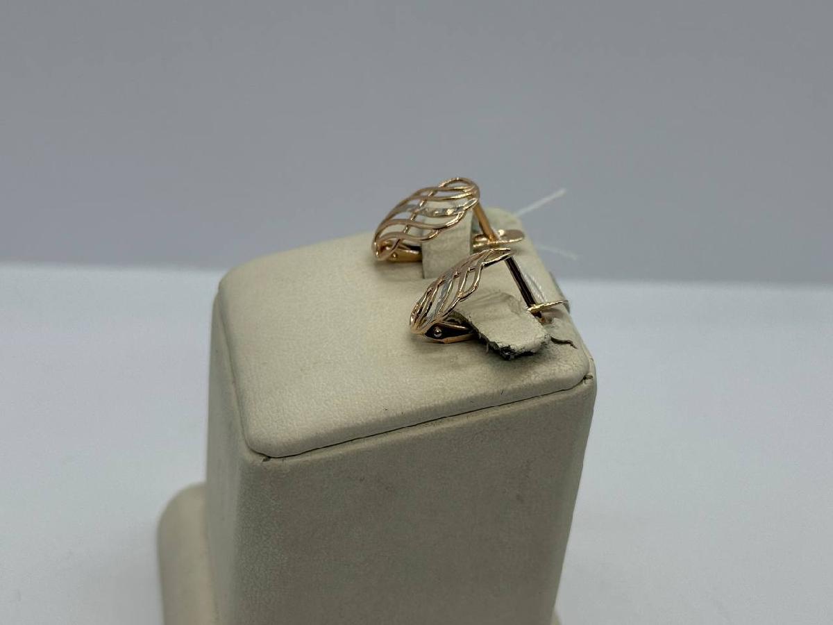 СБКМ585 СЕРЬГИ БЕЗ КАМНЯ (Au 585)