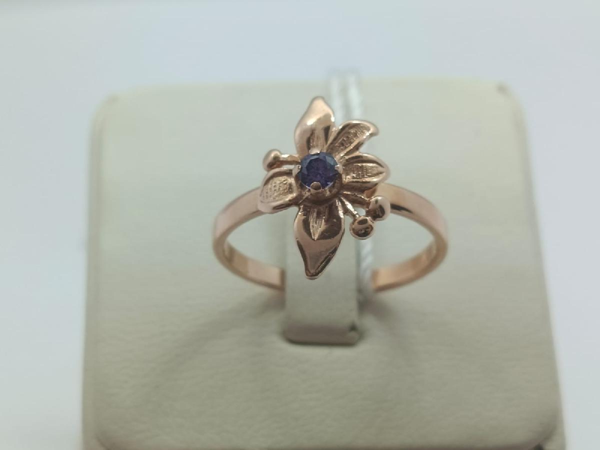 КОЛКМ585 КОЛЬЦО С КАМНЕМ (Au 585)