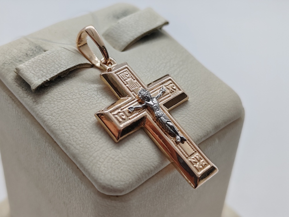 ПОДВЕСКА КРЕСТ без камня (Au 585)