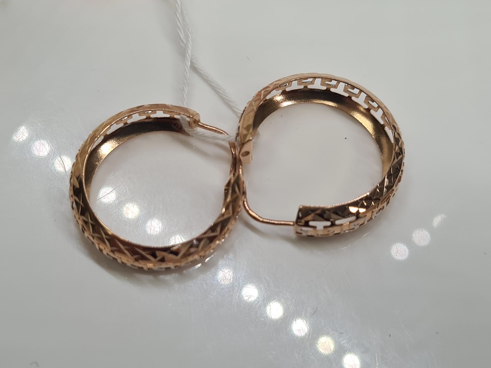 СКОН585 СЕРЬГИ КОНГО (Au 585)