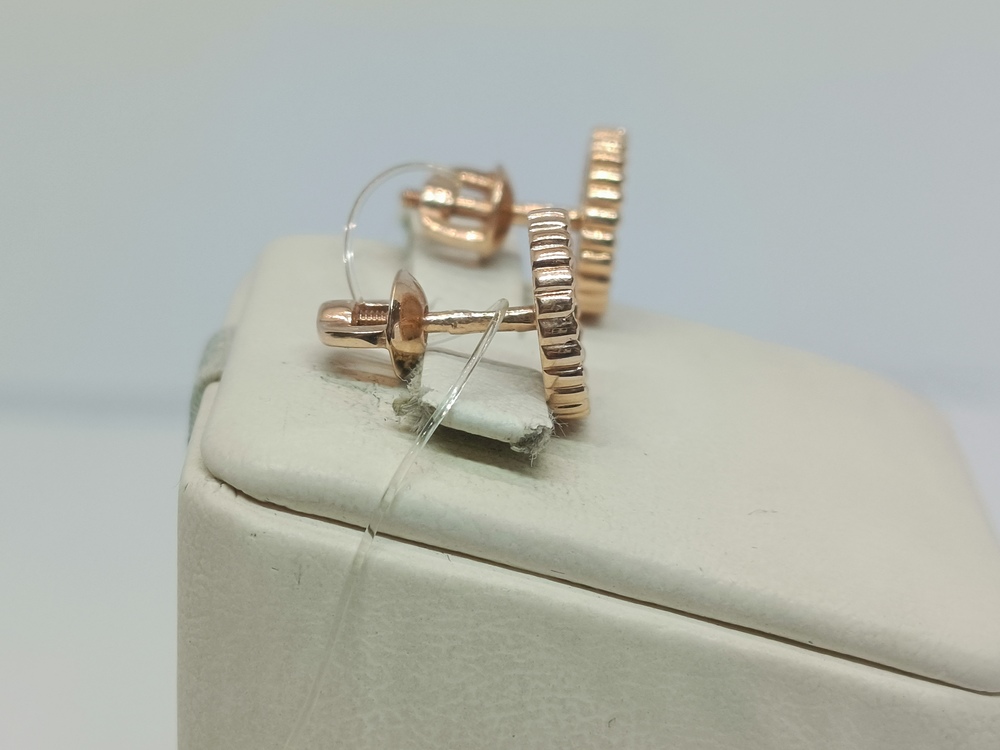 СЕРЬГИ ПУСЕТЫ с камнем (Au 585)