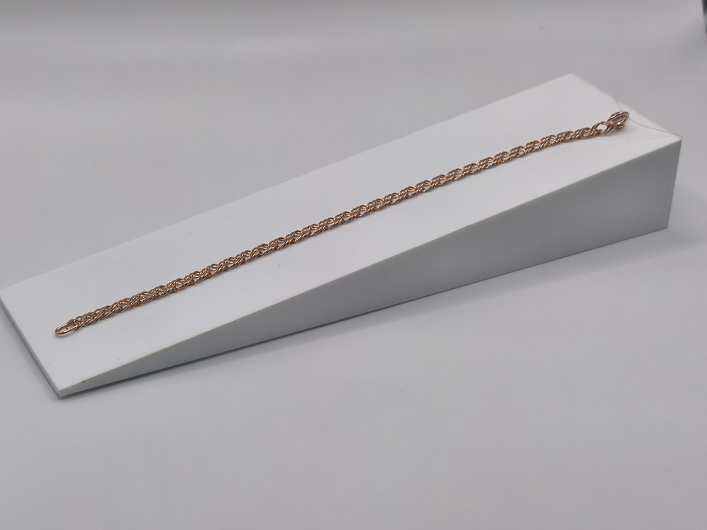 БРАСЛЕТ ПУСТОТЕЛЫЙ Ромб двойной (Au 585)