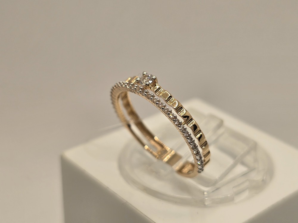 КОЛЬЦО С КАМНЯМИ (Au 585)