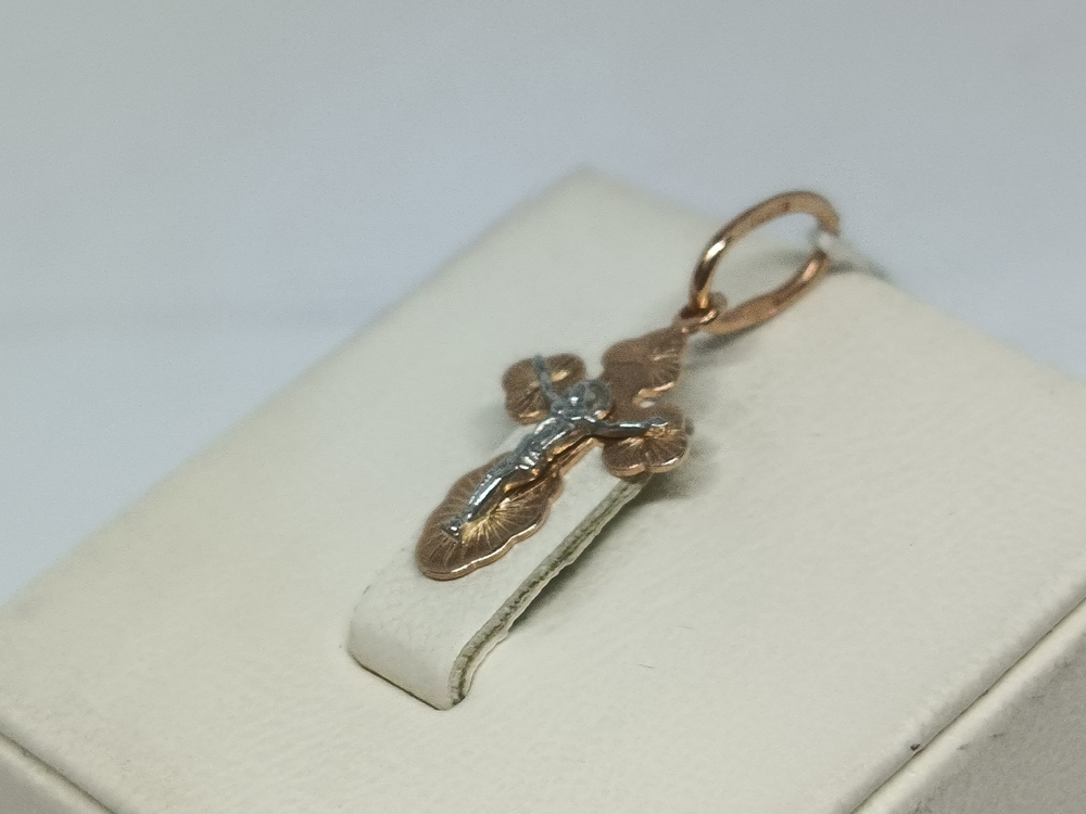 ПОДВЕСКА КРЕСТ без камня (Au 585)