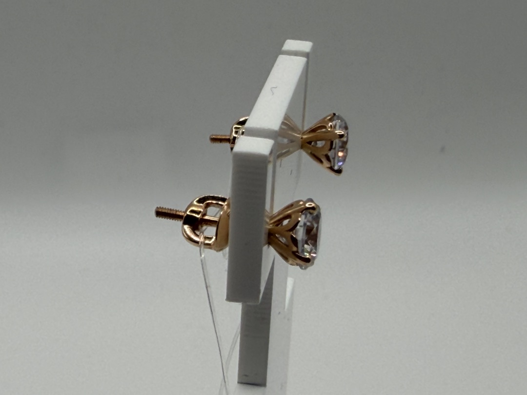 СЕРЬГИ ПУСЕТЫ с камнем (Au 585)