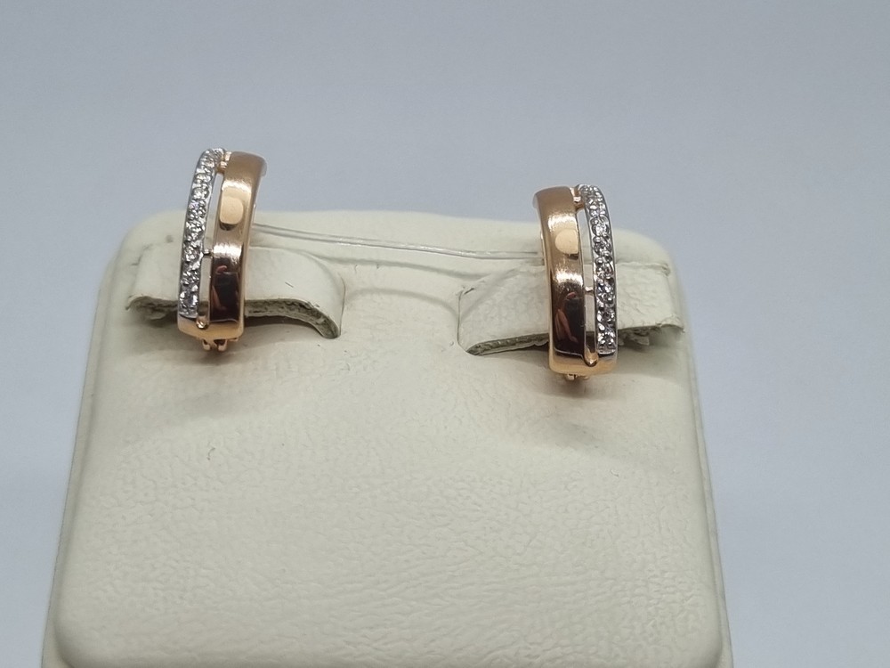 027186 СЕРЬГИ С КАМНЯМИ (Au 585)