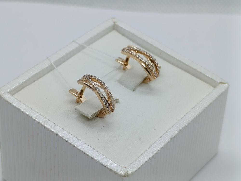 СКМИ585 СЕРЬГИ С КАМНЯМИ (Au 585)
