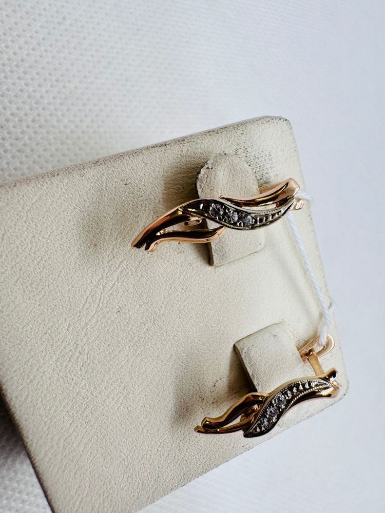 СКМИ585 СЕРЬГИ С КАМНЯМИ (Au 585)