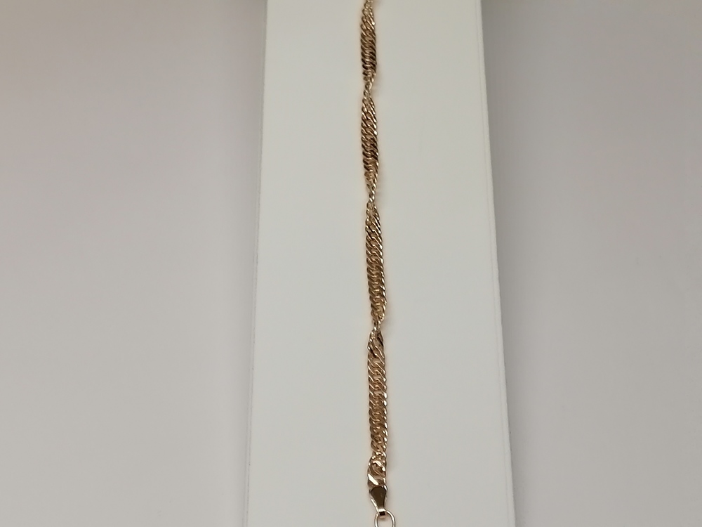 БРАСЛЕТ ПУСТОТЕЛЫЙ Ромб двойной (Au 585)