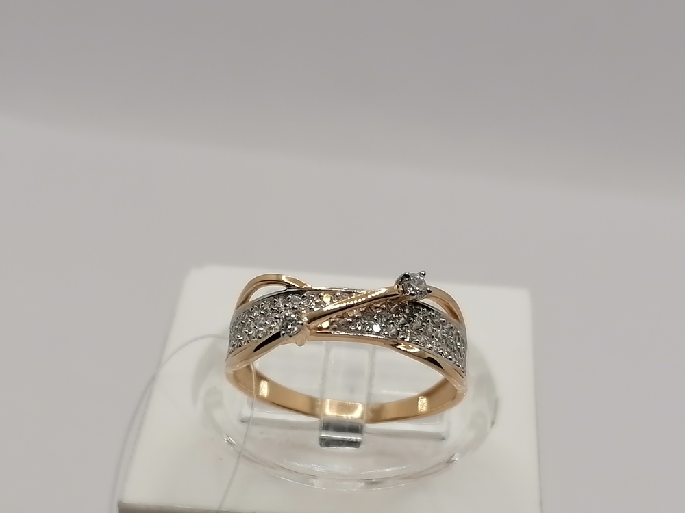 КОЛЬЦО С КАМНЯМИ (Au 585)