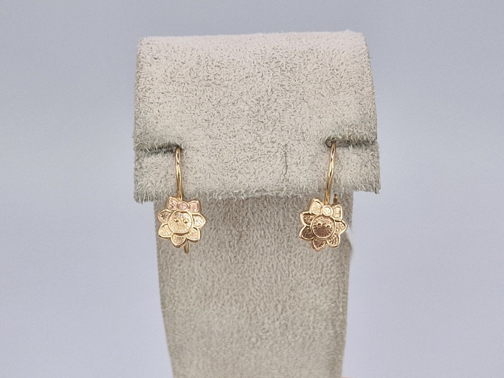 СБКМ585 СЕРЬГИ БЕЗ КАМНЯ (Au 585)