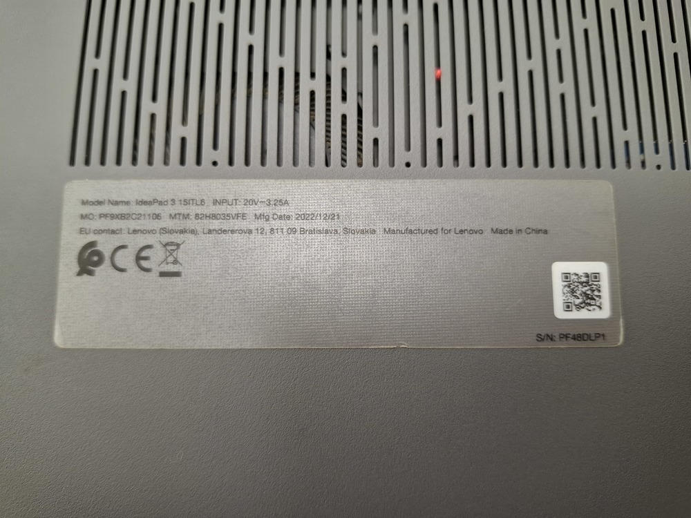 Ноутбук Lenovo IdeaPad 3 15ITL6; Core I5-1155G7, Intel iris XE Graphics, 8 Гб, 512 GB, Нет