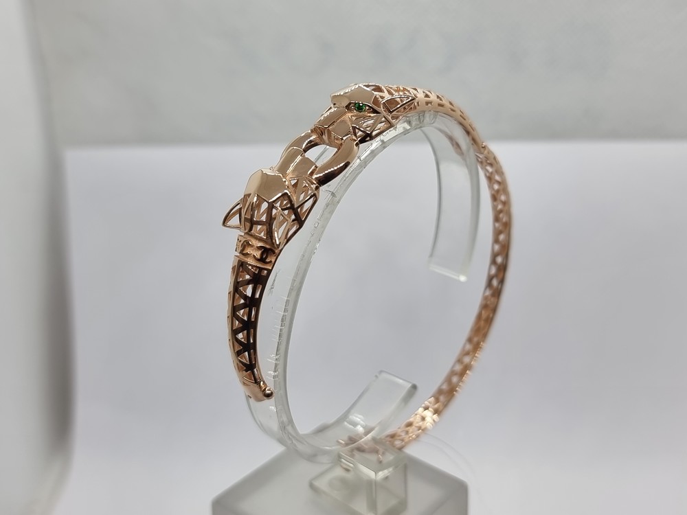 БРАСЛЕТ ЖЕСТКИЙ с камнями (Au 585)