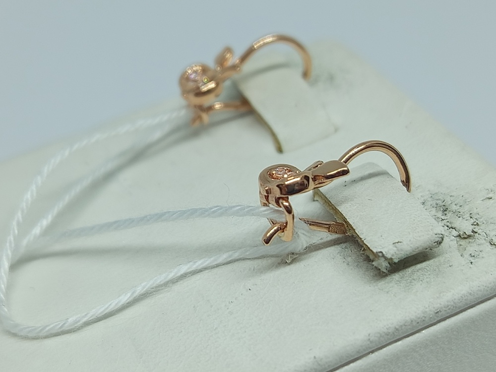 СКМИ585 СЕРЬГИ С КАМНЯМИ (Au 585)