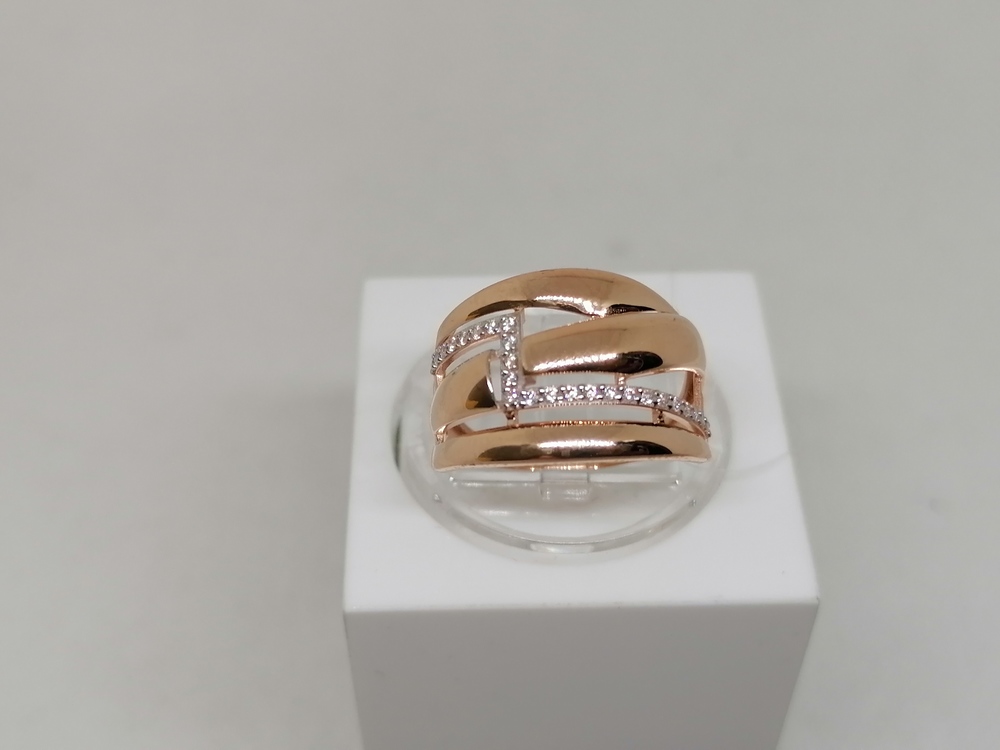 КОЛЬЦО С КАМНЯМИ (Au 585)