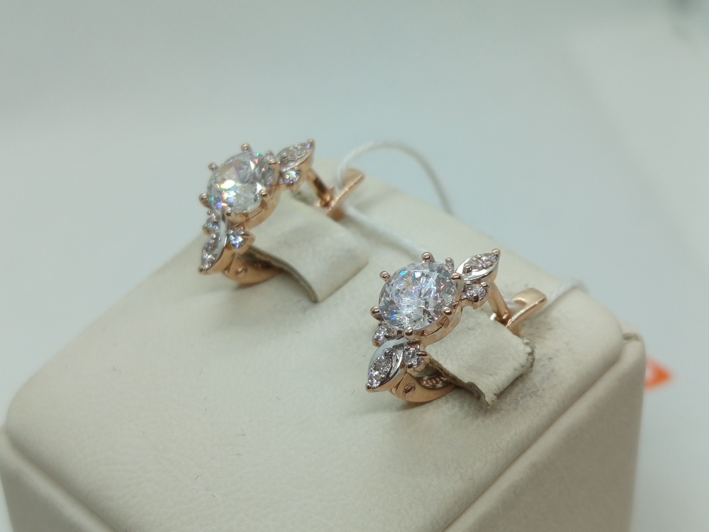 СЕРЬГИ С КАМНЯМИ (Au 585)