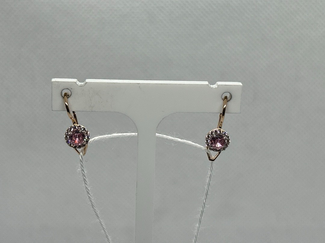 СКМИ585 СЕРЬГИ С КАМНЯМИ (Au 585)