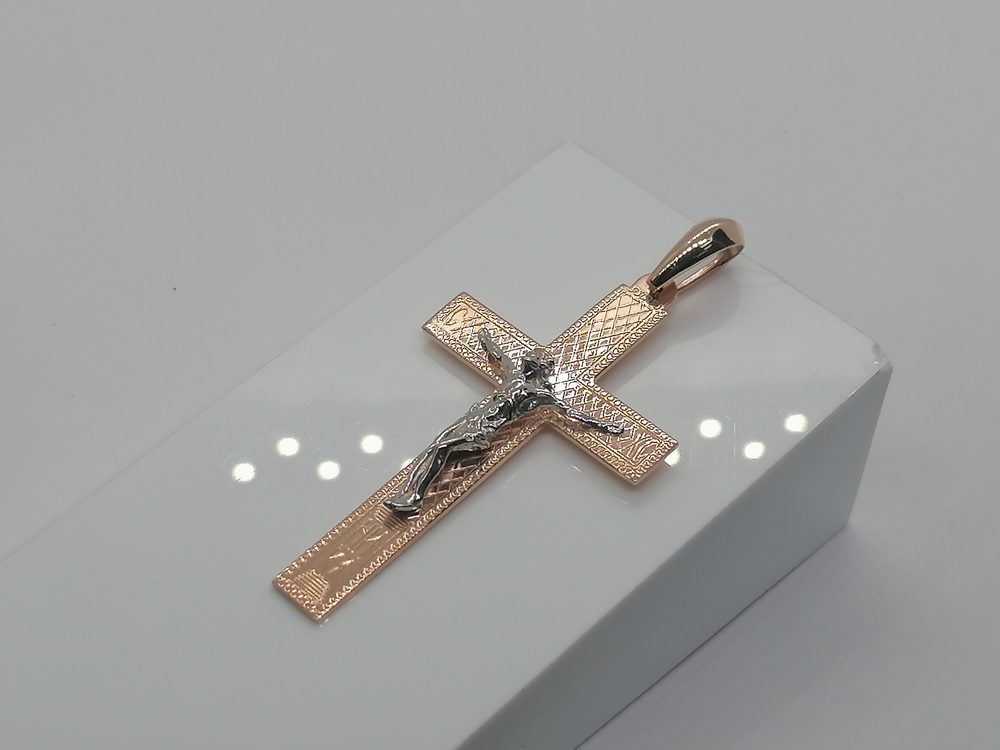 ПОДВЕСКА КРЕСТ без камня (Au 585)