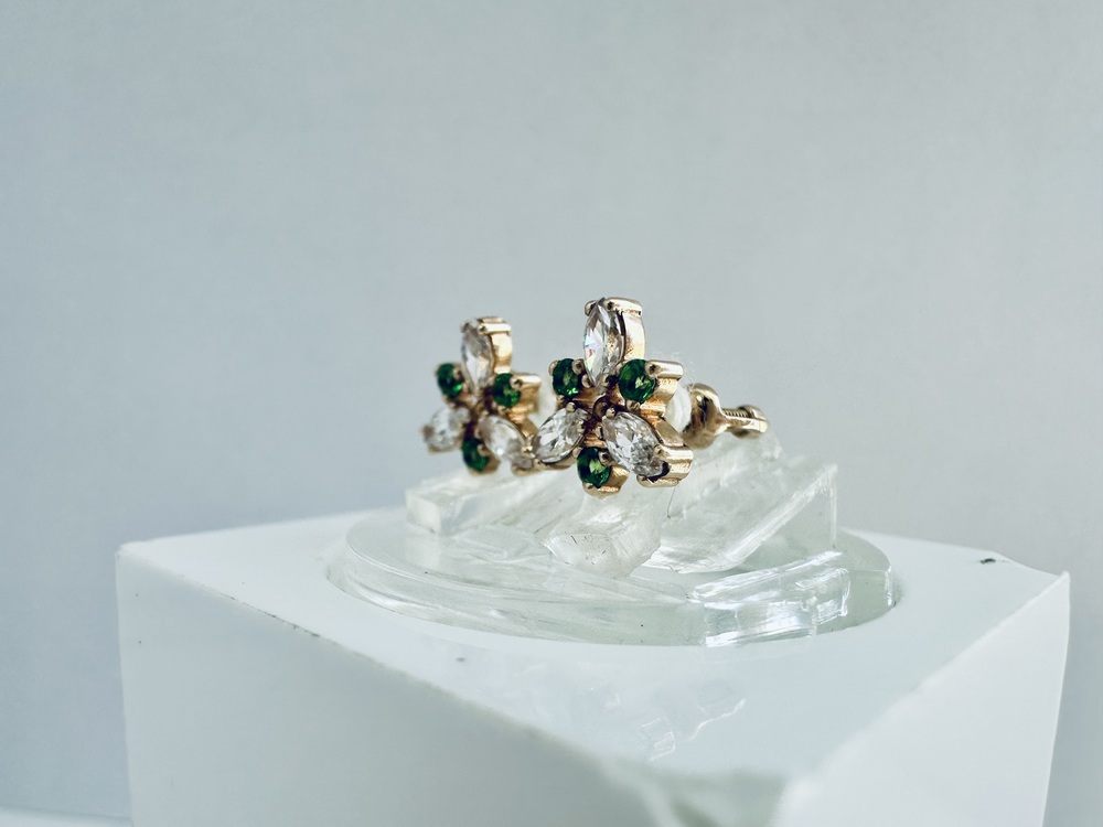 СЕРЬГИ С КАМНЯМИ (Au 585)