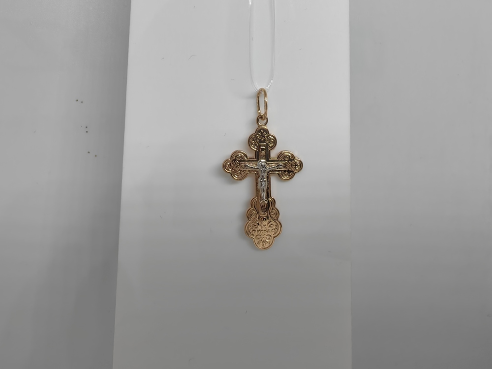 ПОДВЕСКА КРЕСТ без камня (Au 585)