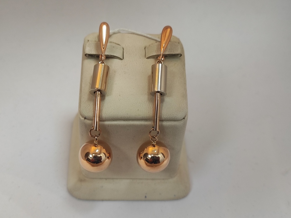 СБКМ585 СЕРЬГИ БЕЗ КАМНЯ (Au 585)