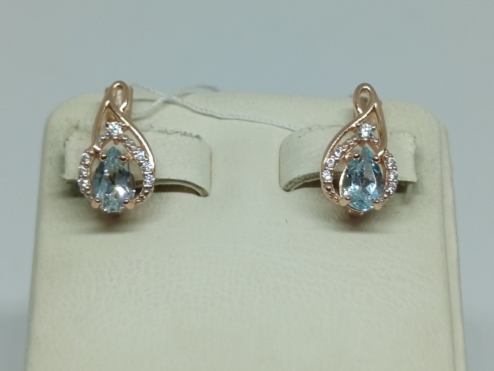 СЕРЬГИ С КАМНЯМИ (Au 585)