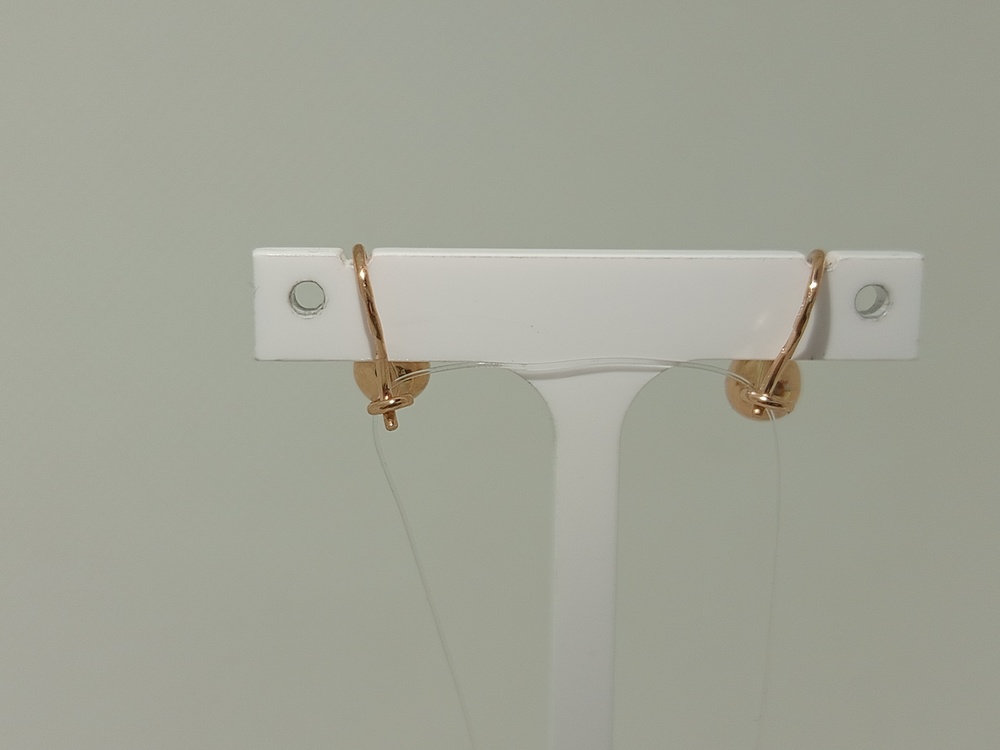 СЕРЬГИ ПЕТЕЛЬКА без камня (Au 585)