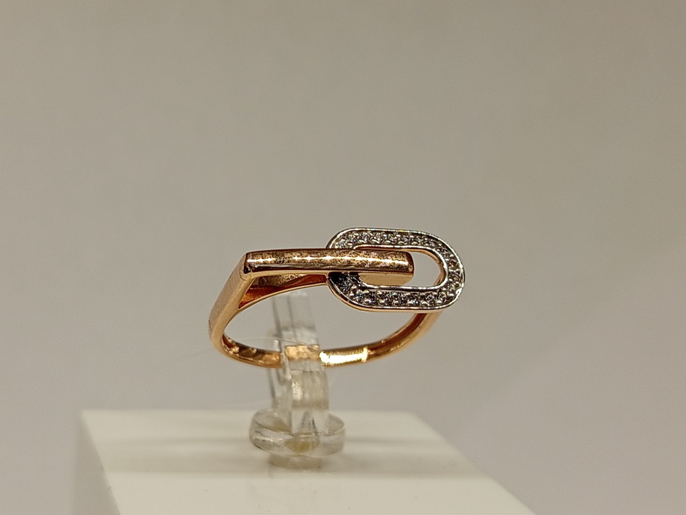 КОЛЬЦО С КАМНЯМИ (Au 585)