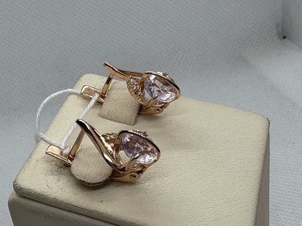 СКМИ585 СЕРЬГИ С КАМНЯМИ (Au 585)