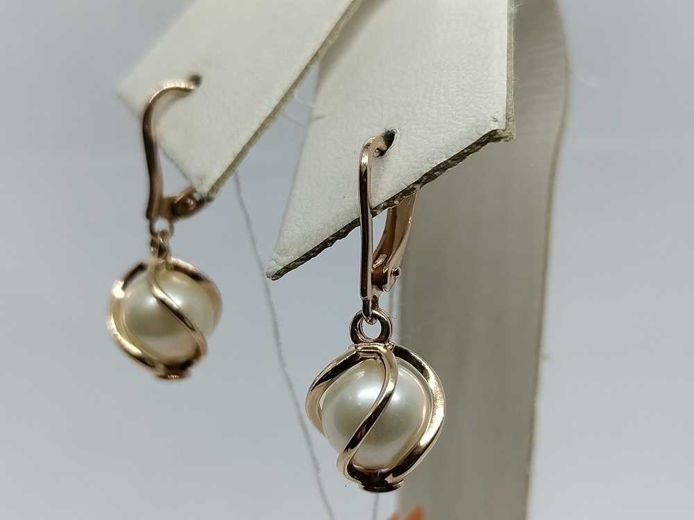 СЕРЬГИ С КАМНЕМ (Au 585)