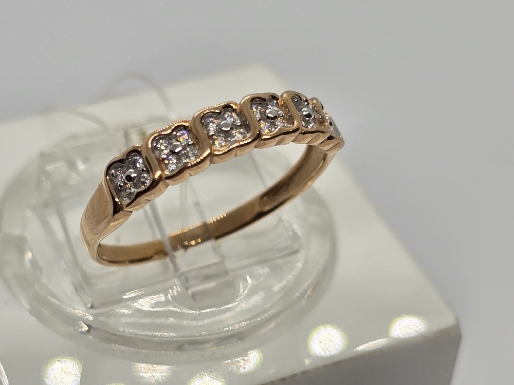 КОЛЬЦО С КАМНЯМИ (Au 585)